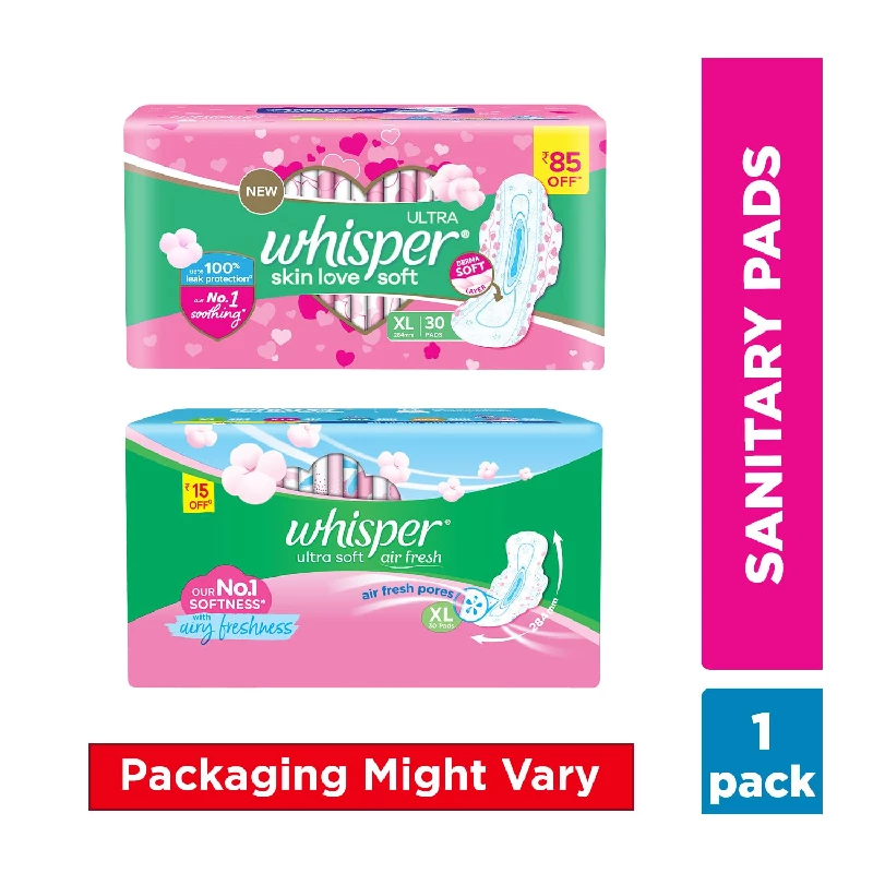 Whisper Ultra Skinlove Soft Sanitary Pads, 30 Pads-3.webp